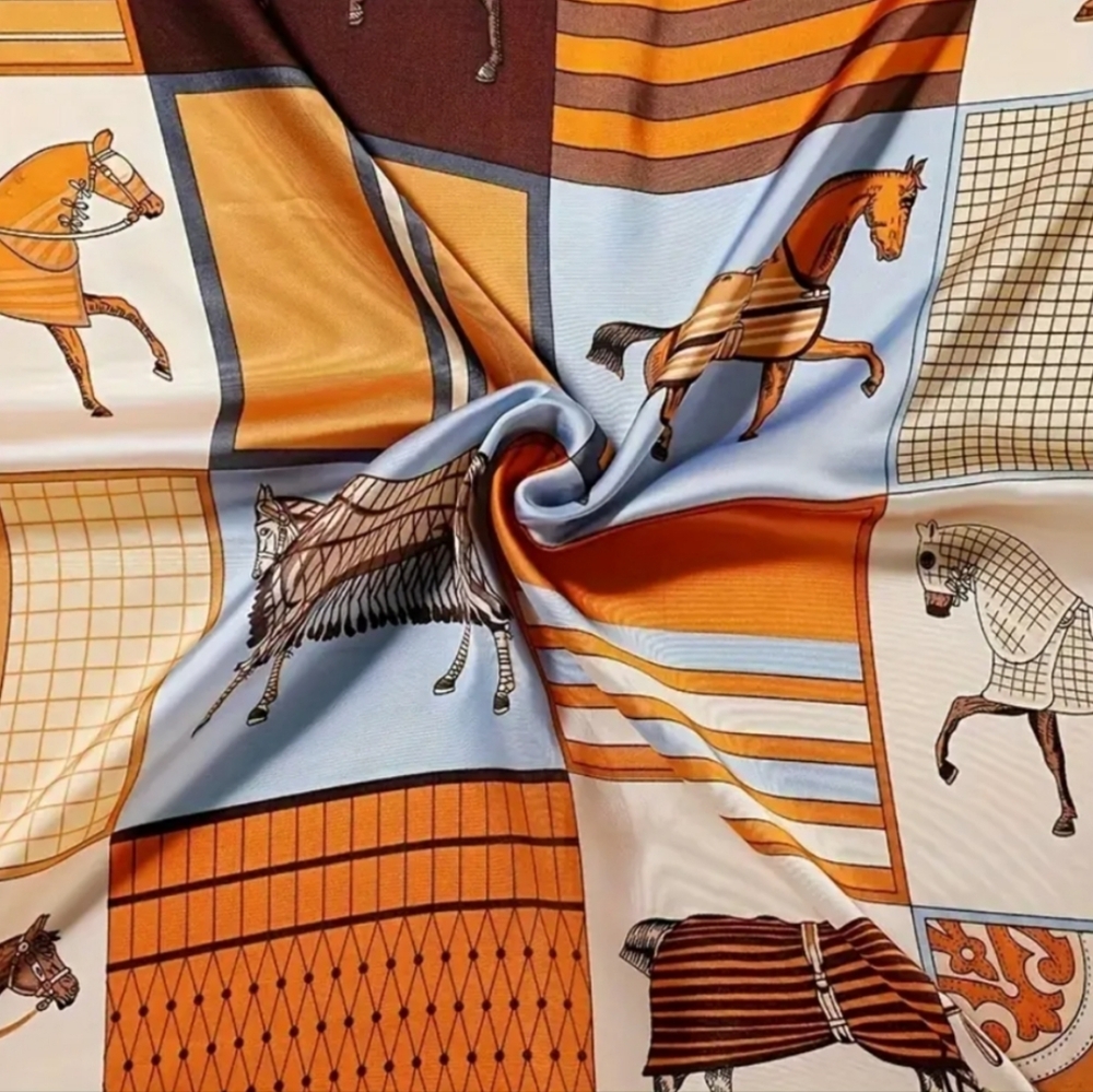 Elegant Horse Print Scarf